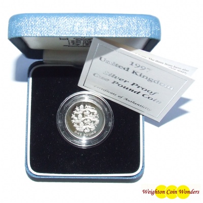 1997 Silver Proof £1 - Click Image to Close